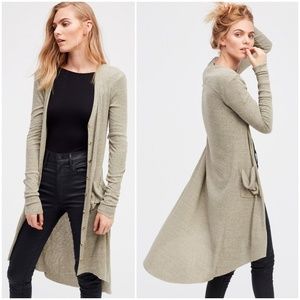 HP💞 Free People Beach Ribbed Up Maxi Cardigan